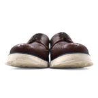 COMME des GARCONS SHIRT ウイングチップ レザーシューズ 27cm ブラウン vibramソール レザー 型押し MORFLEX W19600 MORFLEX