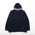 CHAPS RALPH LAUREN フルジップパーカー L ネイビー フリースライナー ポリエステル