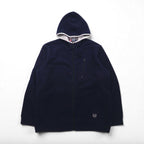 CHAPS RALPH LAUREN フルジップパーカー L ネイビー フリースライナー ポリエステル