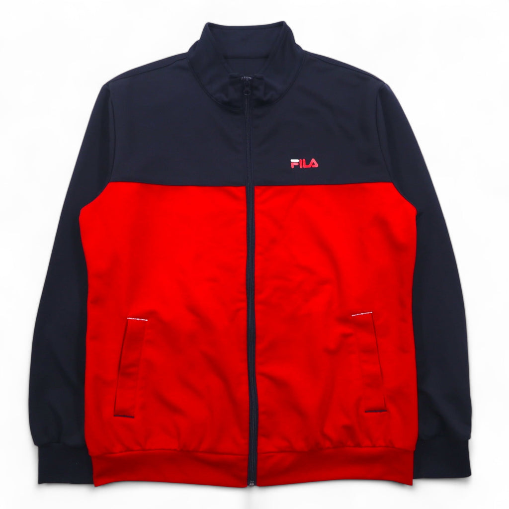 FILA トラックジャケット ジャージ セットアップ L ネイビー レッド ポリエステル