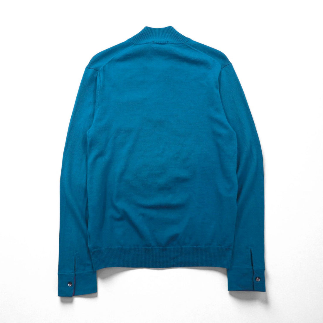 BURBERRY BLACK LABEL Half-Zip Driver's Knit Sweater, Size L, Lambswool, with Chest Pocket