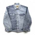 Levi's SILVER TAB シルバータブ RELAXED トラッカージャケット デニムジャケット Gジャン L インディゴ ライト ブルー ツートン HEART IS GOOD A31790005