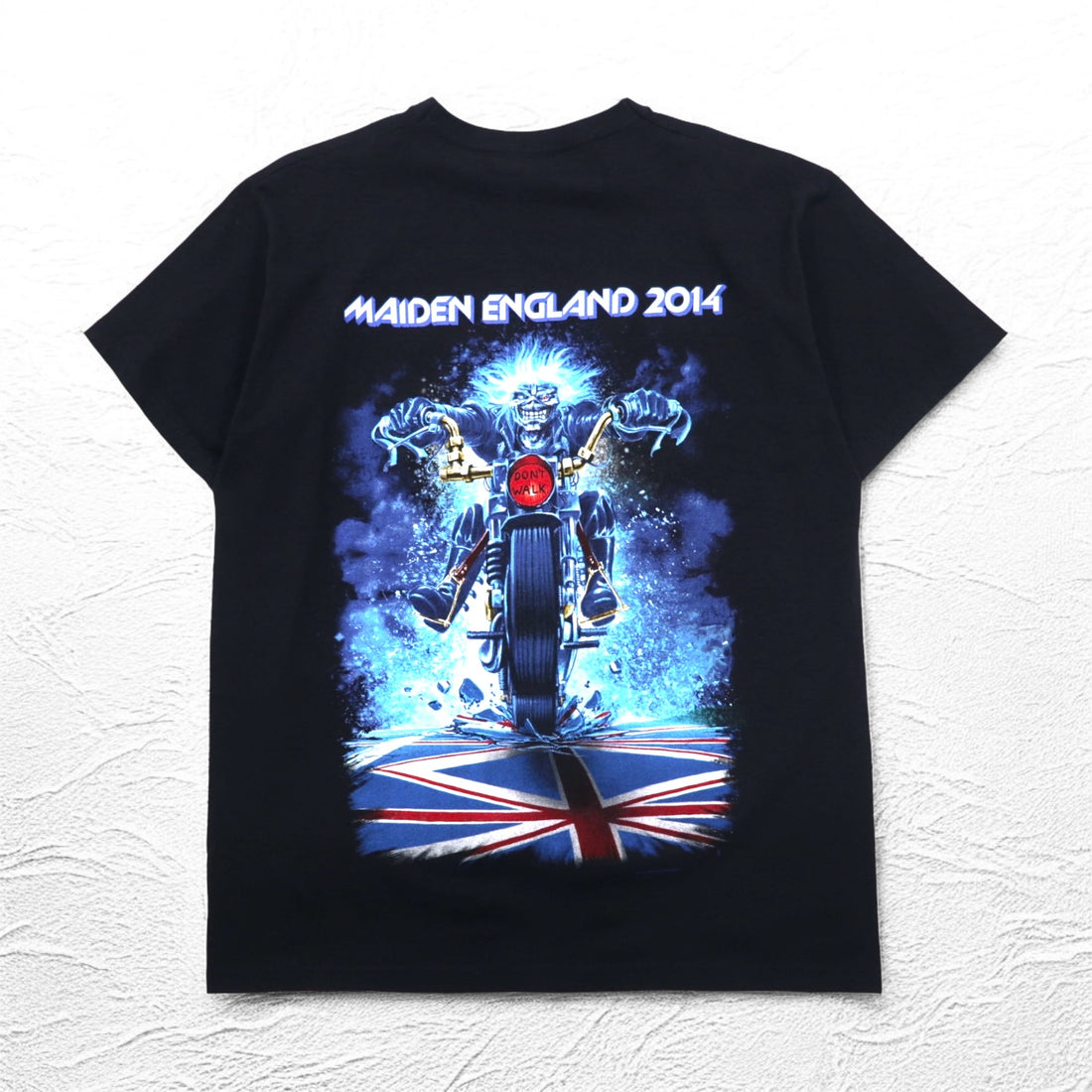 IRON MAIDEN アイアン メイデン バンド Tシャツ L ブラック 両面プリント ユニオンジャック FRUIT OF THE LOOM モロッコ製