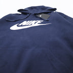 NIKE スウォッシュロゴ プリント プルオーバーパーカー L ネイビー NSW CLUB HOODIE BV2973-410 パキスタン製 未使用品
