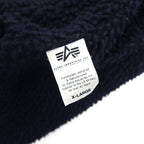 ALPHA INDUSTRIES N-3B Denim Flight Jacket, XL, with Boa Liner and Detachable Fur Lining