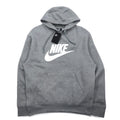 NIKE Swoosh Logo Print Pullover Hoodie L Grey NSW CLUB HOODIE BV2973-063 Made in Pakistan Unused