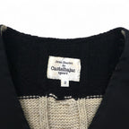 Castelbajac sport Made in Italy 90s Different material switching Full zip vest M Black Character embroidery