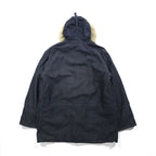 ALPHA INDUSTRIES N-3B Denim Flight Jacket, XL, with Boa Liner and Detachable Fur Lining
