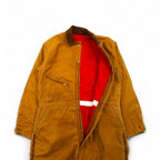 carhartt 70年代 USA製 ダック パデット オールインワン つなぎ L キャメル キルティングライナー GRIPPER ZIPPER 996QZ