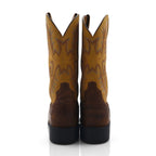 ARIAT Heritage Stockman Cowboy Western Boots, Size 26cm, Two-Tone, Goodyear Welt Construction, Carved Stitching, Embroidery, Roper Boots, 10002247