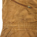 carhartt 70年代 USA製 ダック パデット オールインワン つなぎ L キャメル キルティングライナー GRIPPER ZIPPER 996QZ