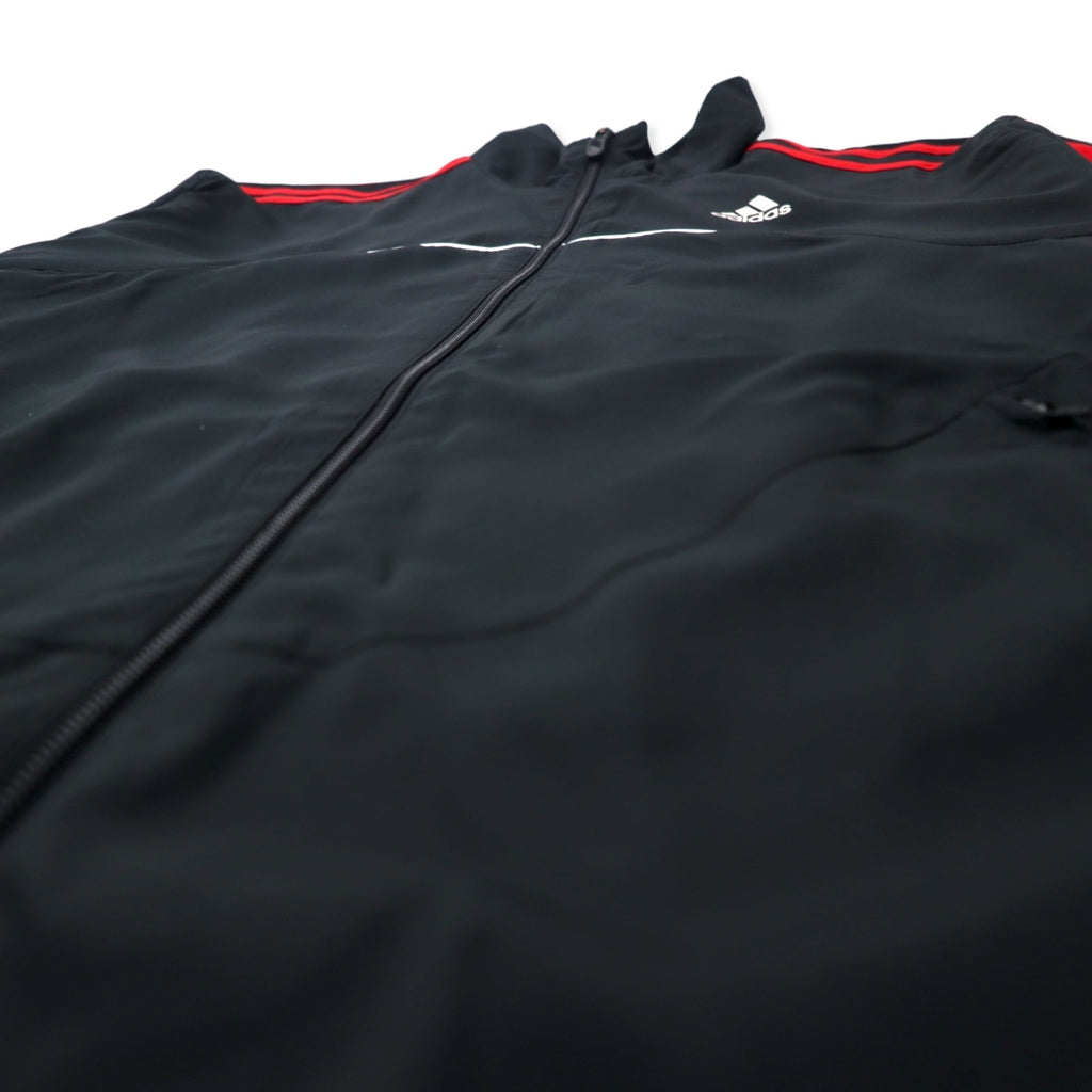 adidas Track Jacket Jersey L Black Polyester CLIMALITE 3 Stripes G35832 Unused