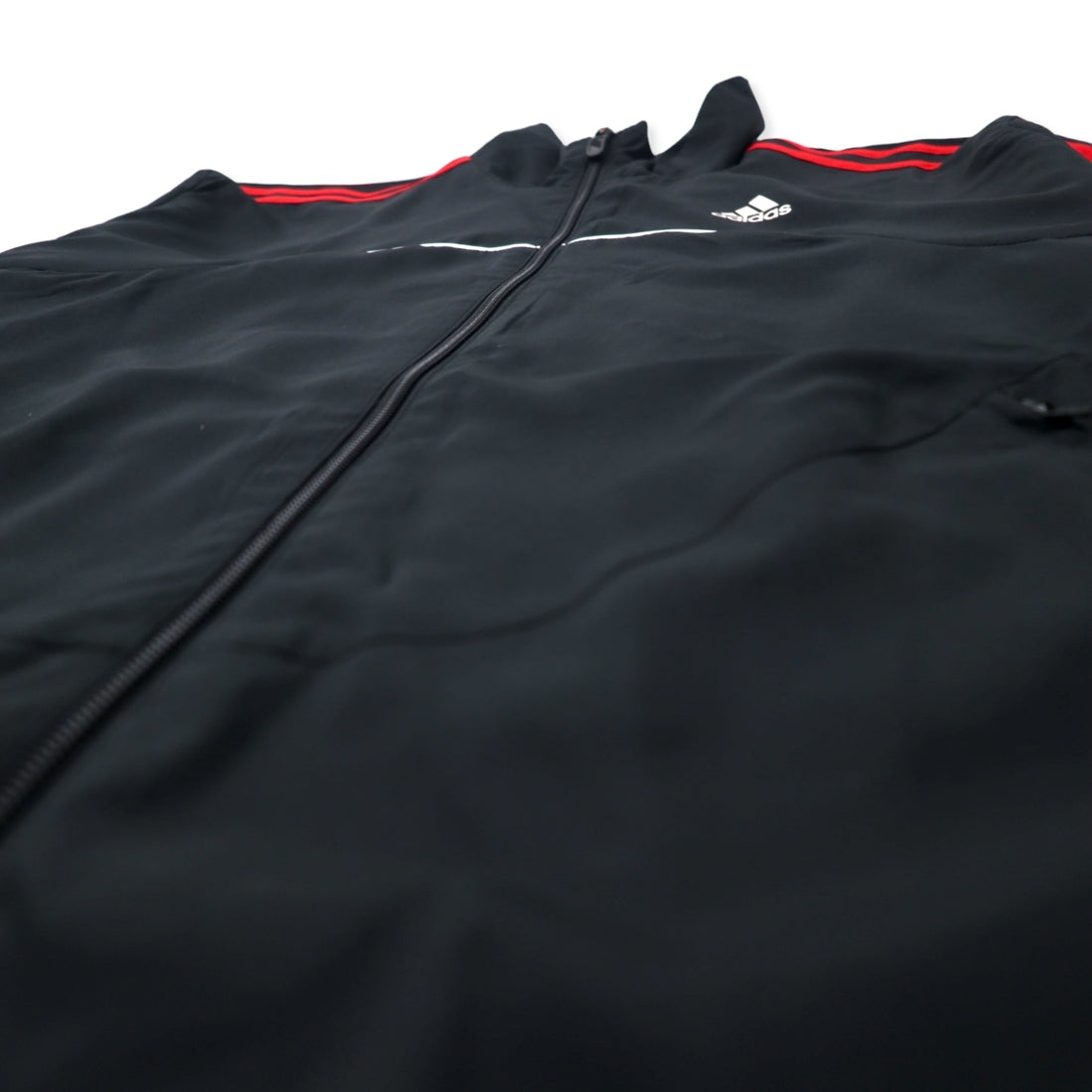 adidas Track Jacket Jersey L Black Polyester CLIMALITE 3 Stripes G35832 Unused