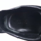 GUCCI Made in Italy German Trainer Leather Sneakers 26.5cm Black Suede 317052