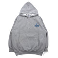 WARNER BROS. 90s Looney Tunes Character Embroidery Half Zip Hoodie XL Gray ACME CLOTHING CO.