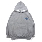 WARNER BROS. 90s Looney Tunes Character Embroidery Half Zip Hoodie XL Gray ACME CLOTHING CO.