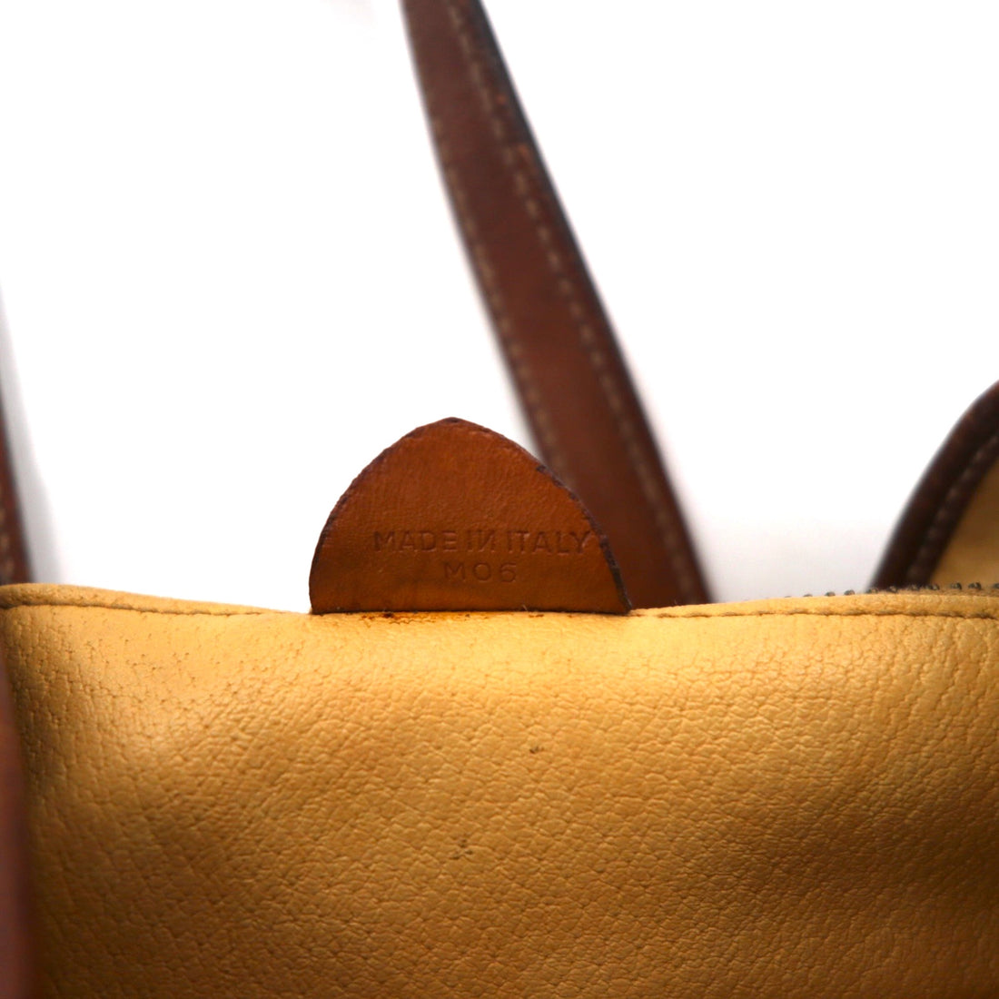 CELINE Made in Italy Old Macadam Tote Bag Beige Logo All-over Print Riri Zip M06