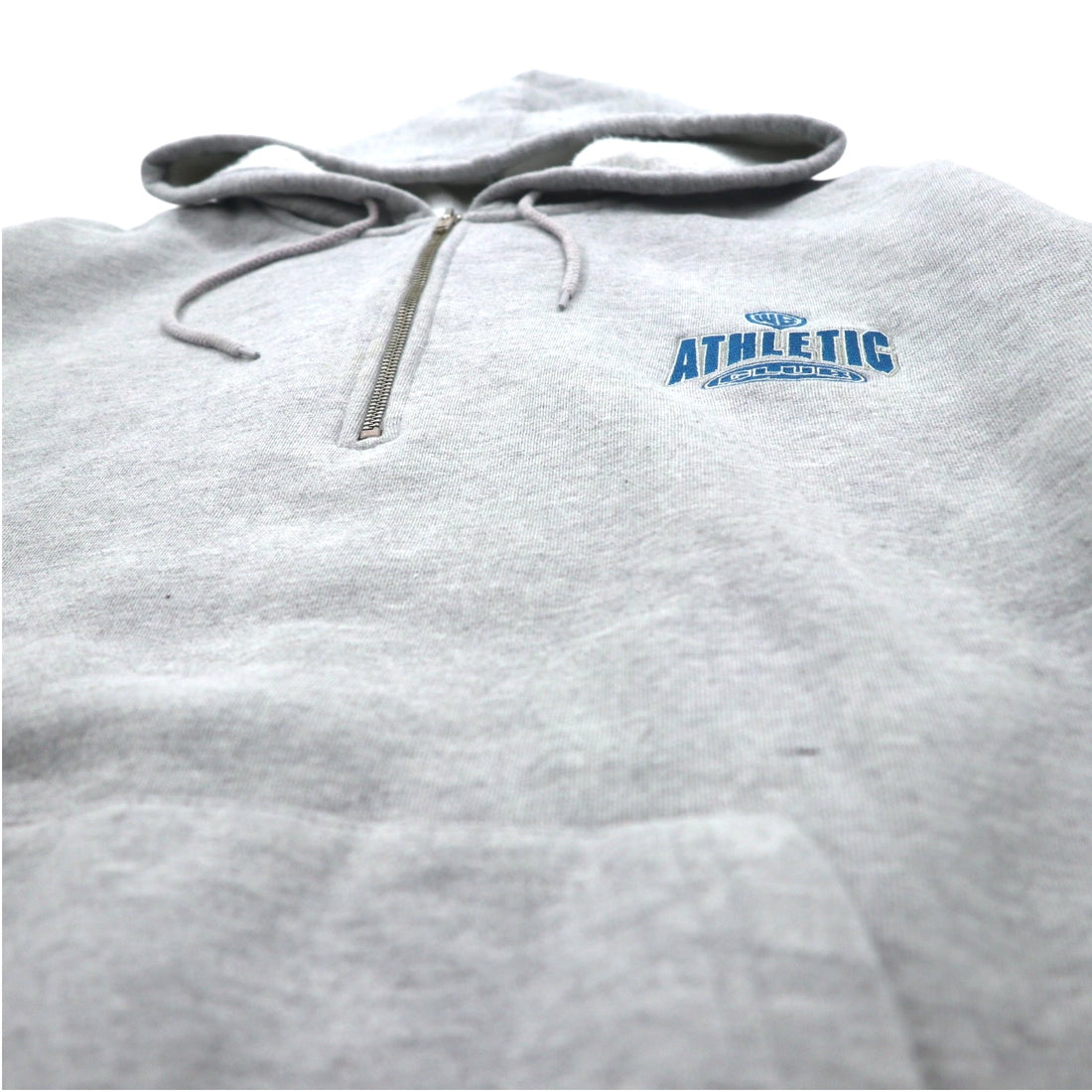 WARNER BROS. 90s Looney Tunes Character Embroidery Half Zip Hoodie XL Gray ACME CLOTHING CO.
