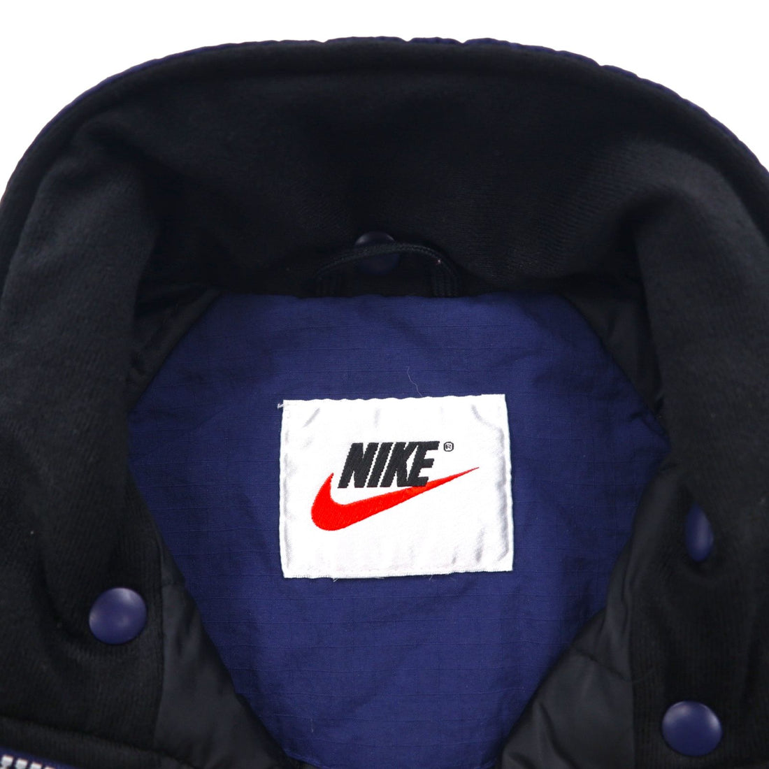 NIKE 90s Silver Tag Half-Zip Anorak Jacket, Nylon Jersey, Size XL, Padded, Kangaroo Pocket, Short Length, Drawcord