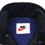 NIKE 90s Silver Tag Half-Zip Anorak Jacket, Nylon Jersey, Size XL, Padded, Kangaroo Pocket, Short Length, Drawcord