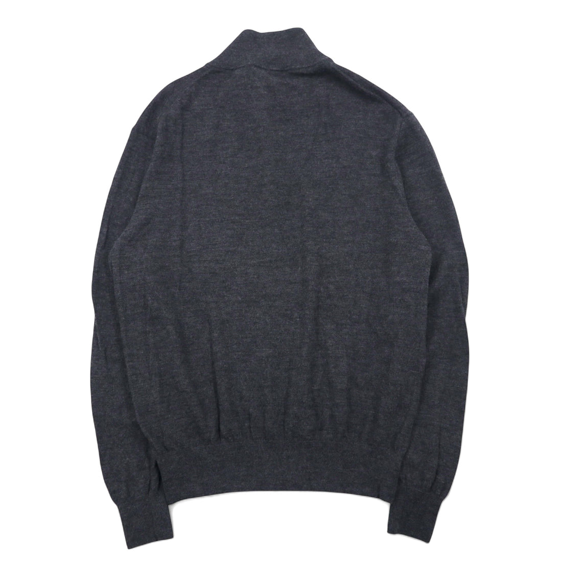 Polo by Ralph Lauren half button merino wool knit sweater, XL, grey, wool, high neck