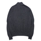 Polo by Ralph Lauren half button merino wool knit sweater, XL, grey, wool, high neck