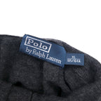 Polo by Ralph Lauren half button merino wool knit sweater, XL, grey, wool, high neck