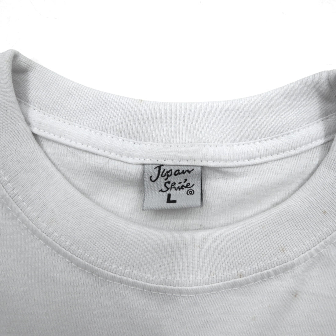 Japan Shine 浮世絵 プリント Tシャツ L ホワイト コットン 日本画 歌舞伎 尾上菊五郎