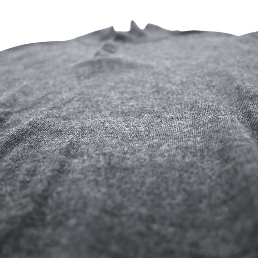Polo by Ralph Lauren half button merino wool knit sweater, XL, grey, wool, high neck
