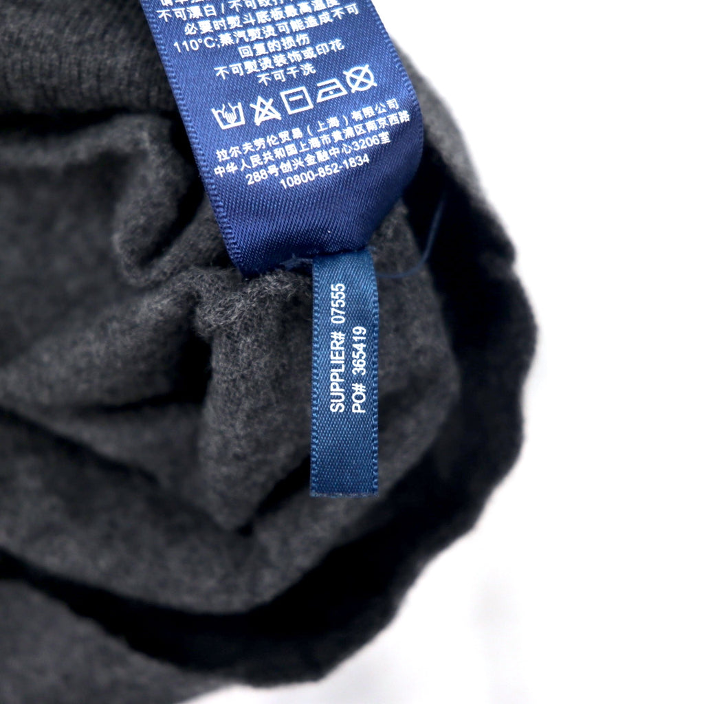 Polo by Ralph Lauren half button merino wool knit sweater, XL, grey, wool, high neck