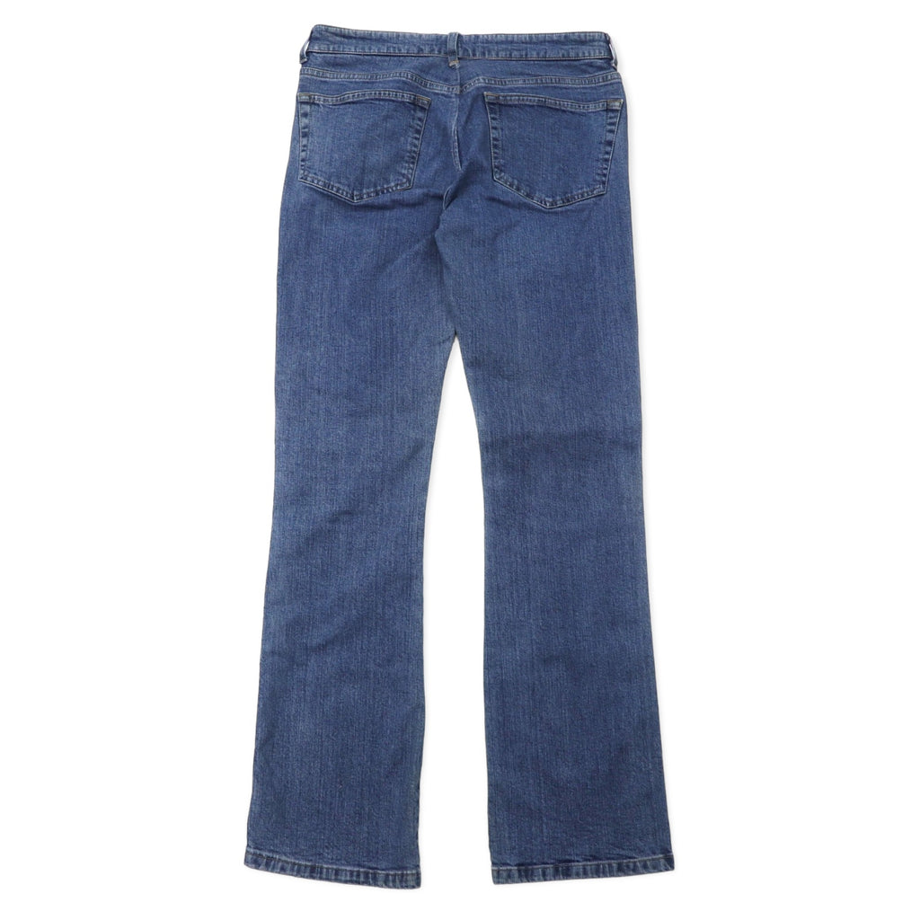 BURBERRY Made in Italy Nova Check Boot Cut Denim Pants 10 Blue Cotton Stretch