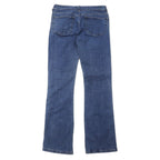 BURBERRY Made in Italy Nova Check Boot Cut Denim Pants 10 Blue Cotton Stretch