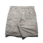 Carhartt Canvas Utility Work Shorts, duck-dyed, beige, size XL, B147, made in Mexico.