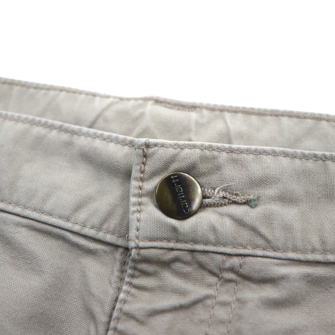 Carhartt Canvas Utility Work Shorts, duck-dyed, beige, size XL, B147, made in Mexico.