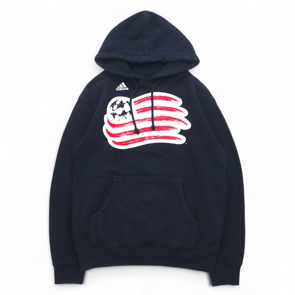 adidas Pullover Hoodie S Black Cotton Fleece Soccer