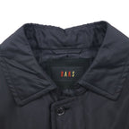 DAKS パデッド ステンカラーコート L ブラック 中綿 インサレーション ベルト付 日本製