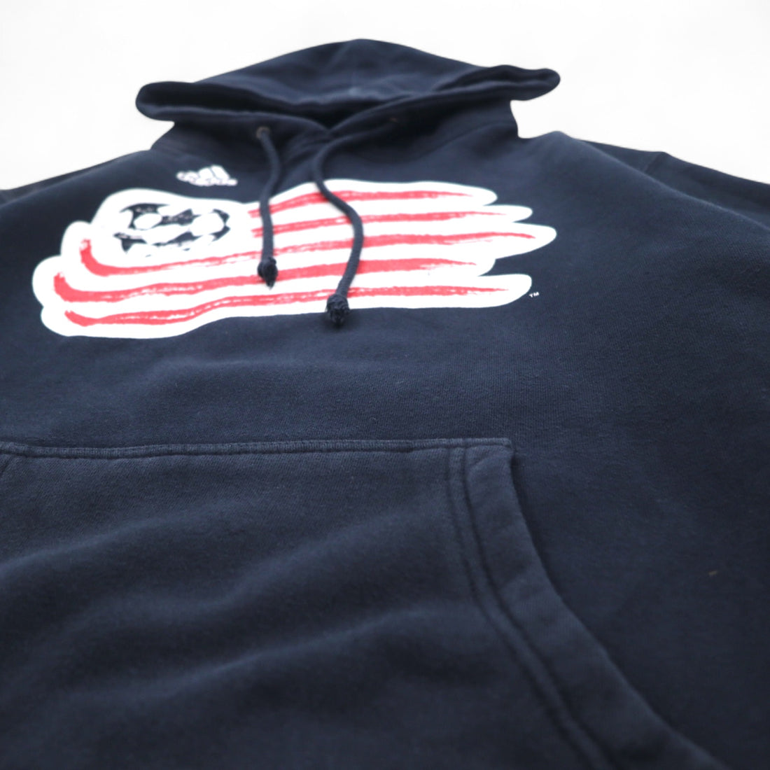 adidas Pullover Hoodie S Black Cotton Fleece Soccer