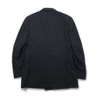 Vintage 80s USA Made Pinstripe Double Breasted Blazer Jacket EVAN PICONE 80年代 USA製 ダブル テーラードジャケット ブレザー L ユニオンメイド ACTWUタグ TAILORED FOR FOLEYS