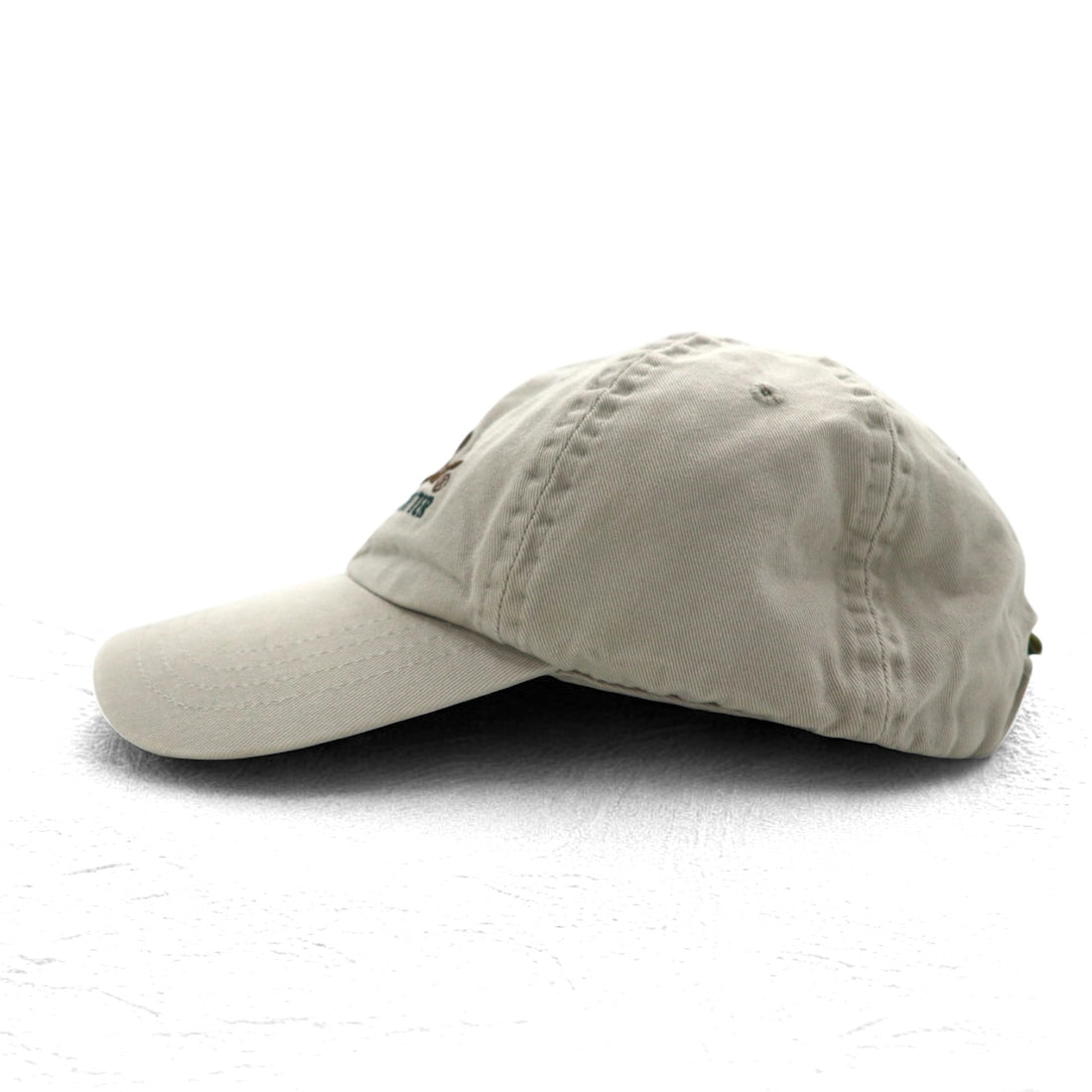 Cabela's 6 Panel Cap FREE Belt Beige Cotton Logo Embroidery