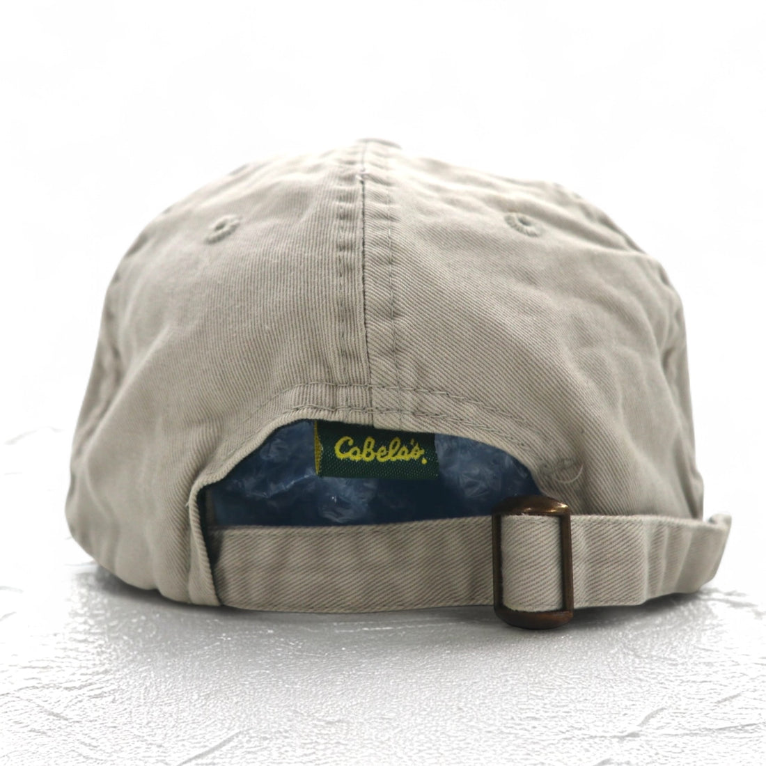 Cabela's 6 Panel Cap FREE Belt Beige Cotton Logo Embroidery