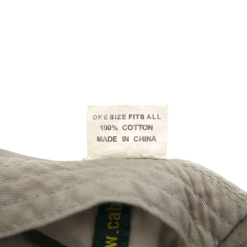 Cabela's 6 Panel Cap FREE Belt Beige Cotton Logo Embroidery