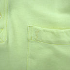 YVES SAINT LAURENT 90s Polo Shirt L Yellow Cotton Pique YSL Chest Pocket One Point Logo Embroidery