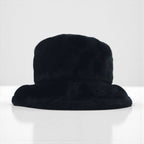 90s Vintage Faux Fur Bucket Hat フェイクファー バケットハット ブラック エコファー
