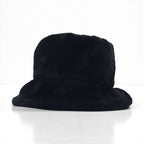 90s Vintage Faux Fur Bucket Hat フェイクファー バケットハット ブラック エコファー