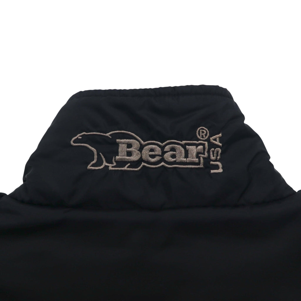 Bear USA 90s Stand Collar Nylon Jacket Jersey XL Black Logo Tape Sideline