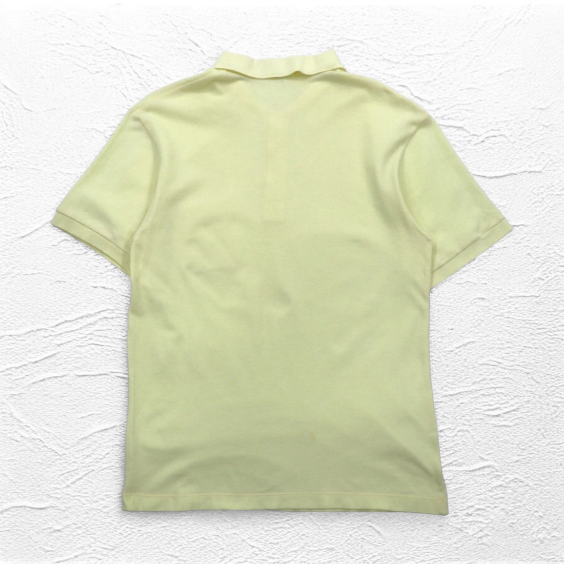 YVES SAINT LAURENT 90s Polo Shirt L Yellow Cotton Pique YSL Chest Pocket One Point Logo Embroidery