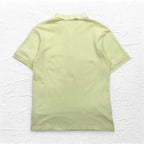 YVES SAINT LAURENT 90s Polo Shirt L Yellow Cotton Pique YSL Chest Pocket One Point Logo Embroidery