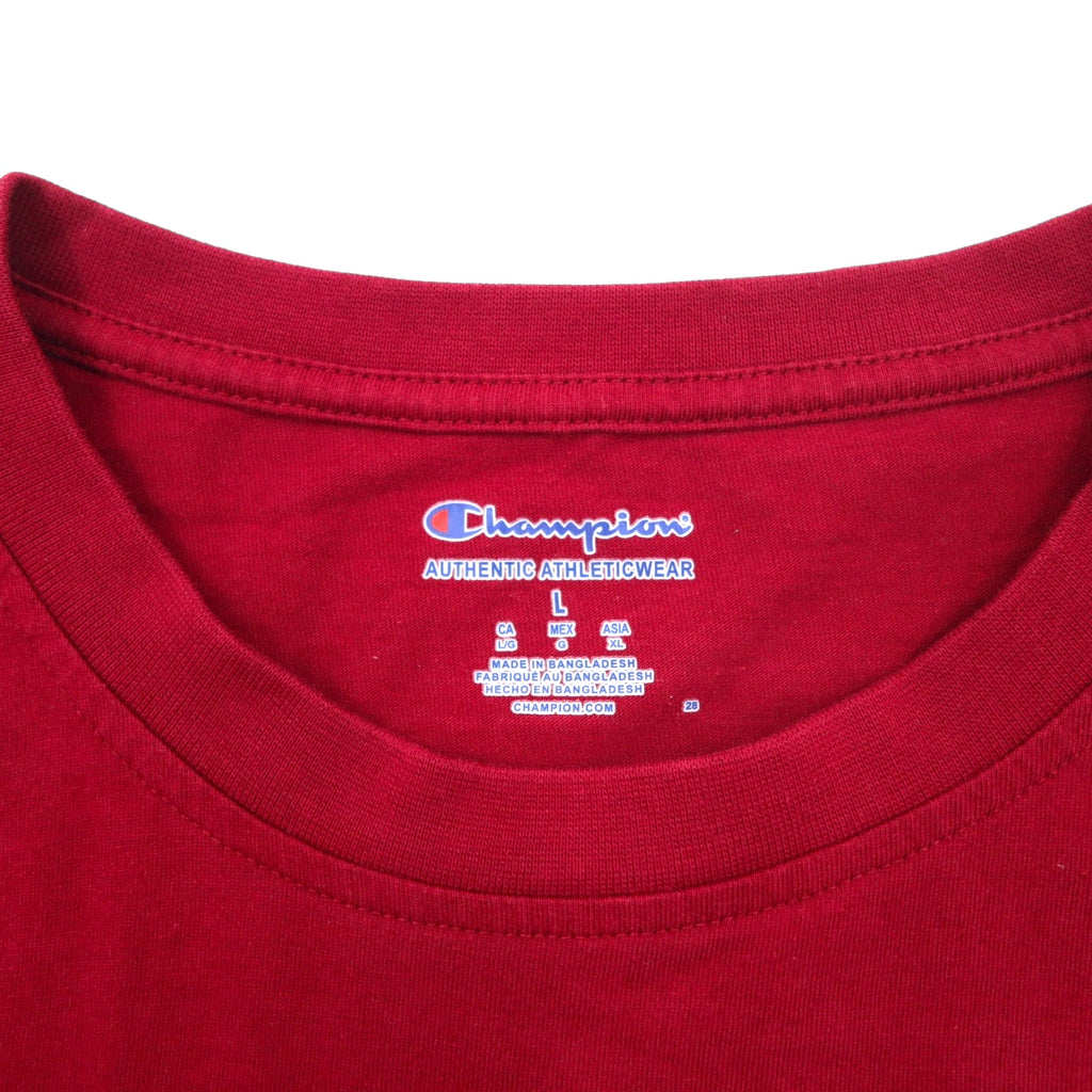 Champion College Embroidered T-Shirt, XL, Bordeaux, Cotton, WARHAWKS Arch Logo