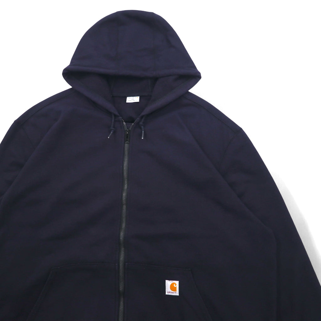 Carhartt Heavyweight Zip Front Hooded Sweatshirt 102974 Made in Mexico, 3XL, Navy