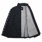 Bear USA 90s Stand Collar Nylon Jacket Jersey XL Black Logo Tape Sideline